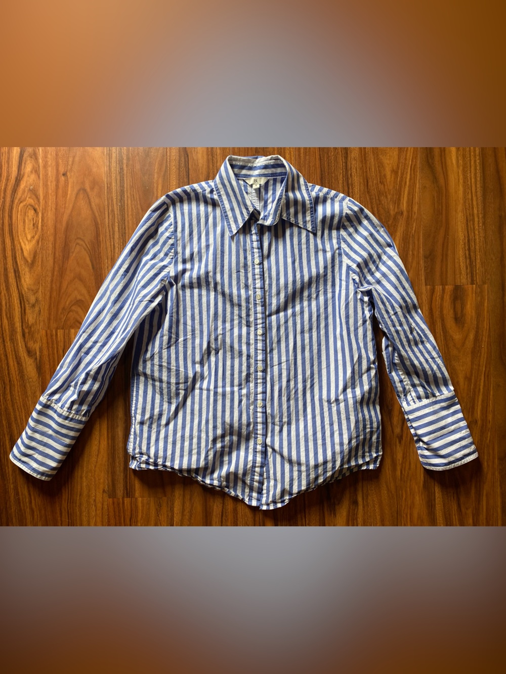 Banana Republic striped classic button down dress shirt